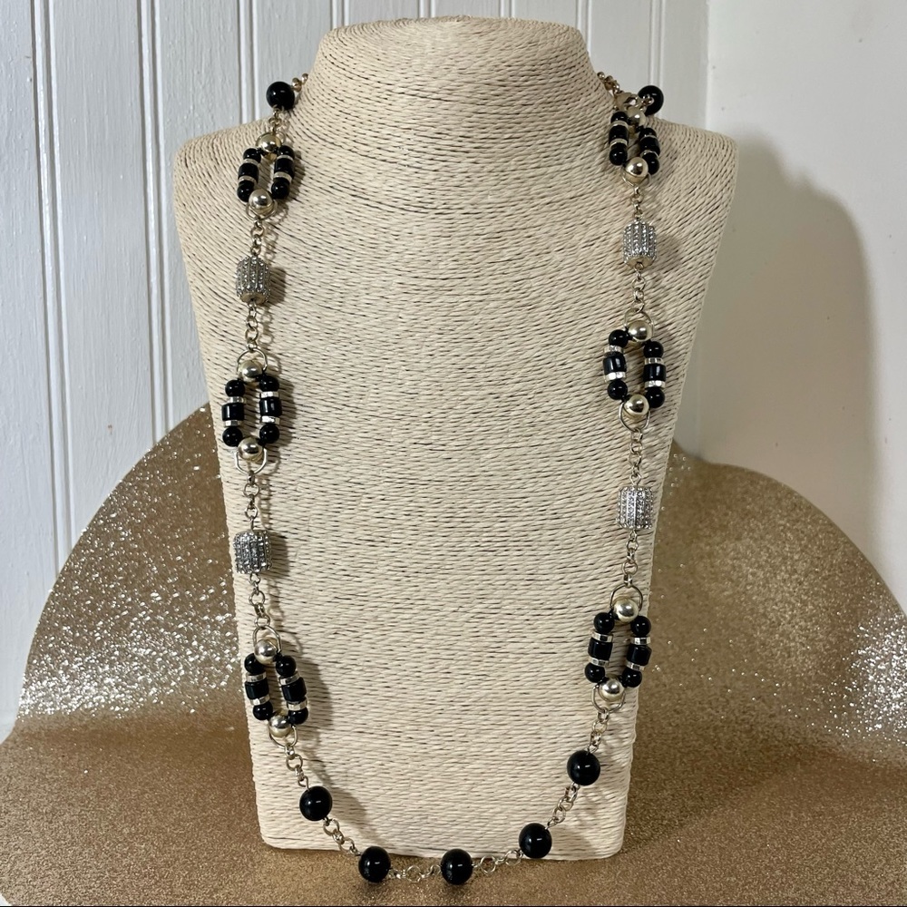Vintage Gold and Black Long Chain